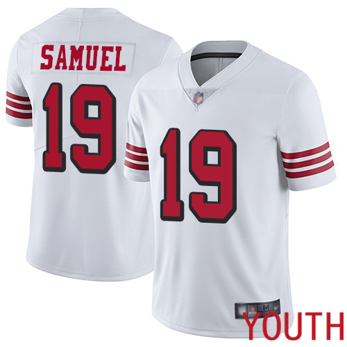 San Francisco 49ers Limited White Youth Deebo Samuel NFL Jersey 19 Rush Vapor Untouchable